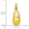 14K 3-D w/ Yellow Enamel Baby Shoe Charm