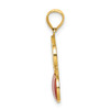 14K W/ Enamel Cherries With  Leaf Charm