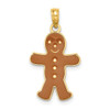 14K 3-D Enameled Gingerbread Man Charm