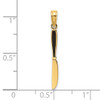 14K W/ Black Enamel 3-D Table Knife Charm