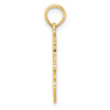 14K LOVE In Heart w/ Floral Design Charm
