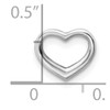 14K White Gold Mini Floating Heart Slide