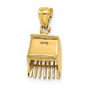 14K 3D Cranberry Scoop Charm