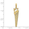 14K 3-D Flat Hand Saw Charm