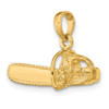 14K 3-D Small Chain Saw Charm