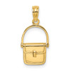14K 3-D Moveable Polished Purse Charm