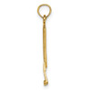 14K 3-D Leaf Rake Garden Tool Charm