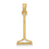 14K 3-D Landscape Rake Garden Tool Charm