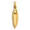14K 3-D Boat W/Dangling Oars Charm