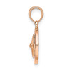 14K Rose and White Gold Mini Nautical Compass Pendant
