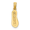14K 3D LBI (Long Beach Island) Single Flip-flop Charm