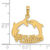 14K NAPLES FLORIDA Jumping Dolphins Charm