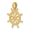 14K 3-D Ships Wheel Charm