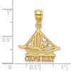 14K I HEART CAPE MAY w/ Cut-Out Boat Charm