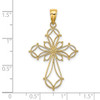 14K Cut-Out Shapes Fancy Cross Charm