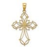 14K Cut-Out Shapes Fancy Cross Charm