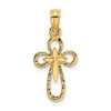 14K Cut-Out Cross w/ Small Interior Cross Charm 14K Cut-Out Cross w/ Small Interior Cross Charm