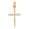 14K D/C with Tapered Ends Cross Charm