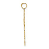 14K Polished Lace Trim Cross Charm