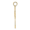 14K Polished and Lace Cross Charm