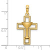 14K Polished Cross W/ Communion Cup Charm