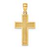 14K Block Cross Charm