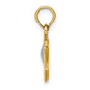 14K Horizontal Blue Enameled Ichthus Charm