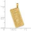 14k ST. THOMAS License Plate Pendant