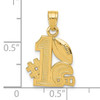 14K #1 Football w/ Helmet Charm