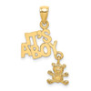 14K Moveable IT'S A BOY with Teddy Bear Charm
