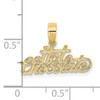 14K Polished Engraved HOT CHOCOLATE Charm