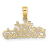 14K Polished Engraved HOT CHOCOLATE Charm