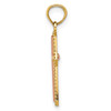 14K Two-tone w/ Beaded Trim Cross Charm