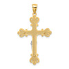 14k Two-Tone Engraved Crucifix Charm