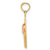14k Rose and Yellow Gold 3-D XOXO Envelope Heart Charm