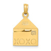 14k Rose and Yellow Gold 3-D XOXO Envelope Heart Charm