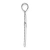 14K White Gold Beaded Block Cross Charm
