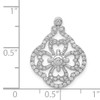 14k White Gold 1/2ct. Diamond Fancy Chain Slide