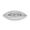 14k White Gold Diamond and Sapphire Evil Eye Chain Slide