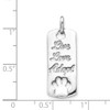 14k White Gold Polished Live Love Adopt Paw Dag Tag Pendant