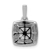 14k White Gold 1ct. Diamond Square Cluster Pendant