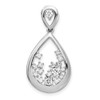 14k White Gold 1/5ct. Diamond Fancy Teardrop Pendant