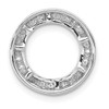 14k White Gold 1/4ct. Diamond Channel Set Circle Chain Slide