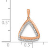 14k Rose Gold 1/6ct. Diamond Double Triangle Pendant