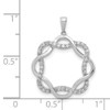 14k White Gold 1/5ct. Diamond Twisted Pendant