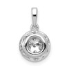 14k White Gold 1/4ct. Diamond Round Halo Cluster Pendant