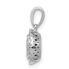 14k White Gold 1/3ct. Diamond Round Halo Cluster Pendant