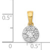 14k Yellow Gold 1/3ct. Diamond Circle Cluster Pendant