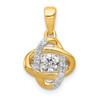 14k 1/3ct. Vibrant Moving Diamond Fancy Knot Pendant