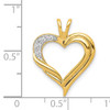 14k Diamond Fancy Heart Pendant